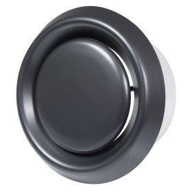 Difuzorius EUROPLAST VD100A, d100 mm, universalus, antracito sp., plastikinis