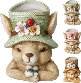 Keraminis lauko vazonas Zuikis, 3 skirtingi dizainai, 14 x 13 x 19 cm.