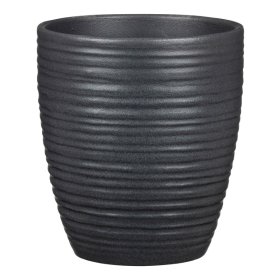 Kambarinis keraminis vazonas SCHEURICH Graphite Stone (669/14), grafito sp., skersmuo 14 cm.