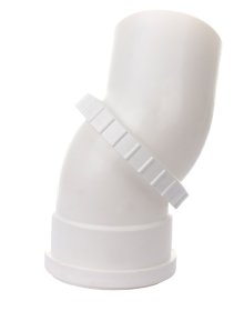 Vidaus nuotekų alkūnė AQUER PP, d110, universali, reguliuojama, pilka sp.