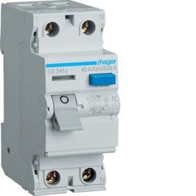 Srovės nuotekio relė HAGER Cd241J, 2P, 40A, 30 mA, AC