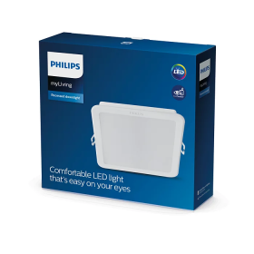 Montuojamas šviestuvas panelė PHILIPS Meson, įleidžiama, LED 16,5 W, 4000 K, 1700 lm, kvadratinė, baltos sp., 165 x 165 mm