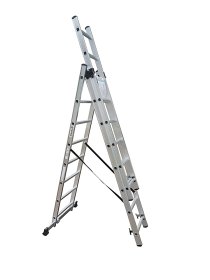 Kopėčios HERVIN EQUIPMENT, aliuminės, universalios, dvipusės, ištraukiamos, 3x8 pakopų, 2080-4800 mm, AC0308AV2