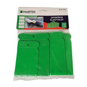 Plastikinės mentelės MARTEN, komplekte 4 dydžiai - 120 mm, 100 mm, 80 mm, 50 mm