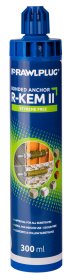 Tvirtinimo derva RAWLPLUG R-KEM-II-300, dvikomponentis metakrilas, 300 ml
