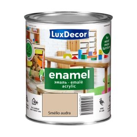 Universali akrilinė emalė LUXDECOR, 0,75 l, (06) smėlio audros spalvos, blizgus, skiedžiamas vandeniu