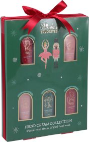 Rankų muilo ir kremo rinkinys, rinkinyje: 2 x 35 ml rankų kremas, 3 x 35 ml rankų muilas