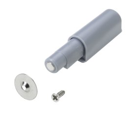 Durelių atmetėjas HETTICH, Push to open, magnetinis, prisukamas, pilkos sp., 9266331