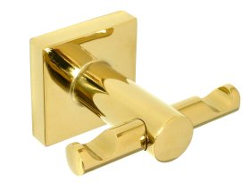 Kabliukas BA-DE Nero Gold, dvigubas, aukso spalvos, CKG-7802 84