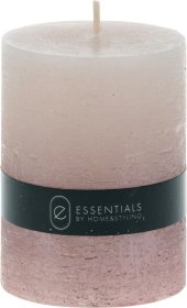 Žvakė, cilindro formos, rožinės sp., 6 x 8 cm