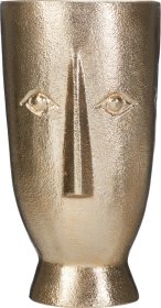 Vaza, 11 x 11 x 21 cm, aukso sp., aliuminis