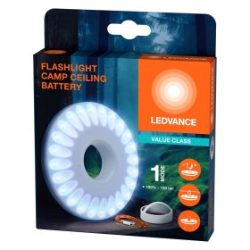 LED žibintuvėlis kempingui LEDVANCE, 1.5W, 120lm, 3 x AA, 120x20 mm, IP20