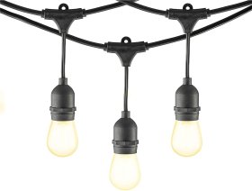 Lauko girlianda ORRO YJ002-E27-15, be lempučių 15vnt., 15 m, IP44