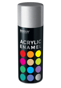 Aerozolinė emalė BIODUR Acrylic, RAL9006, sidabrinė, 400ml