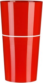Plastikinis vazonas DOUBLE, Raudonos spalvos Išmatavimai 22 x 22 x 27 cm., DDB 25, 06