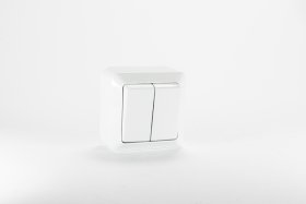 Jungiklis TOPE Alba, 2 klavišų, paviršinis IP20, 10 A, 250 V