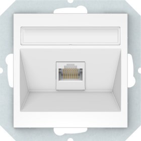 Kompiuterio lizdas VILMA Qr1000 Klrj45-16E2-02, 1 x RJ45, įleidžiamas, 6 kategorijos, baltos sp.