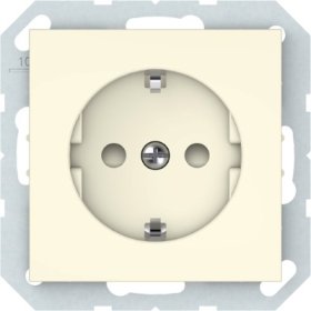 Kištukinis lizdas VILMA Qr1000 Rp16-002-22, 1 vietos, įleidžiamas, su įž., su klanda, dramblio kaulo sp.