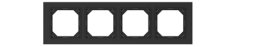 Rėmelis VILMA Qr1000 R04, 4 vietų, matinės juodos sp.