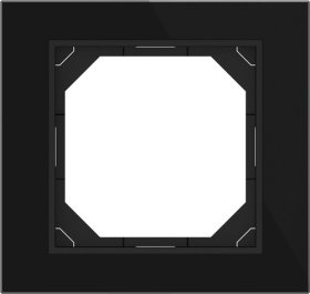 Rėmelis VILMA Qr1000 R01, 1 vietos, juodo stiklo sp.