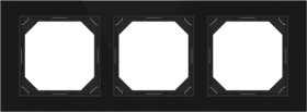 Rėmelis VILMA Qr1000 R03, 3 vietų, juodo stiklo sp.