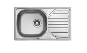 Plautuvė TEKA Deva, 76 x 43,5 cm, plieninė, matinė, su ventiliu, kilmės šalis Vokietija