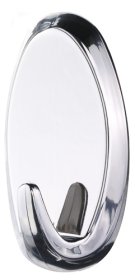 Klijuojami kabliukai TESA 58050, 2 Vnt., ovalūs, chromo spalvos