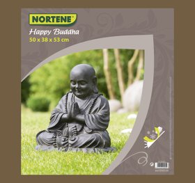 Sodo dekoracija HAPPY BUDDHA, plotis 550 mm., aukštis 585 mm.