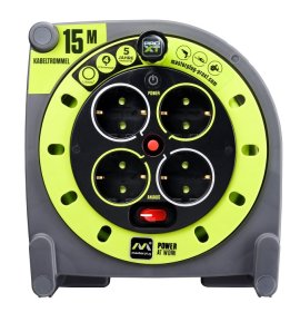 Ilgiklis ritė MASTERPLUG A540120031, 4 lizd., 20m, su įž., 3x1.5, HMG20164SL