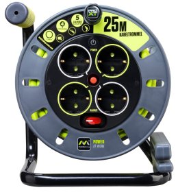 Ilgiklis ritė MASTERPLUG, 4 lizd., 25m, su įž., 3x1,5, plastikas, OMG25164SL