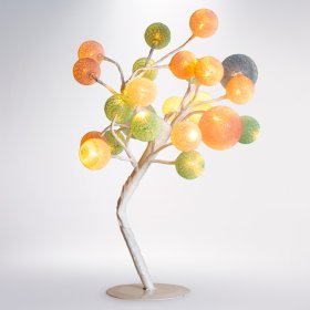 Šviečianti dekoracija SUNLUX A530820060, medžio formos, su burbulais, 24 LED, baltos sp., aukštis - 45 cm., IP45