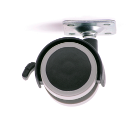 Baldinis ratukas AMIG, DM - 50 mm, su plokštele, stabdžiu, 50G