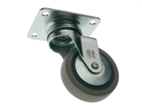 Ratukas su plokštele AMIG 2502-60, pilkas kaučiukas, iki 35 kg, 6726