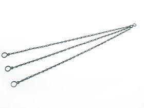 Grandinė POSAMO VAUKA, gėlių vazos pakabinimui, D2ELG/1,2 - 3x40cm, baltos spalvos, dažytas plienas