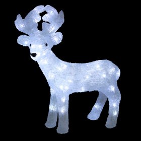 Šviečianti dekoracija - elnias SUNLUX D60L-AC-018, 60 LED, balta spalva sp., 45 cm, IP44, tinka naudoti lauke