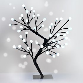 Šviečianti dekoracija - medis SUNLUX TY-TR18, 96 LED, balta sp., 45 cm, IP45, tinka naudoti lauke