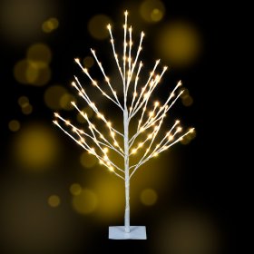 Šviečianti dekoracija - medis SUNLUX TY-TR15-1M, 96 LED, balta sp., 1 m, IP45, tinka naudoti lauke