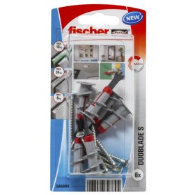 Kaiščiai gipso kartonui FISCHER Duoblade, su medsraigčiu, 6 vnt.