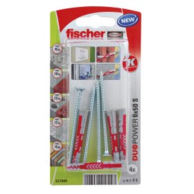 Dvikomponenčiai kaiščiai FISCHER Duopower, su varžtu 6 x 50 mm, 4 vnt.