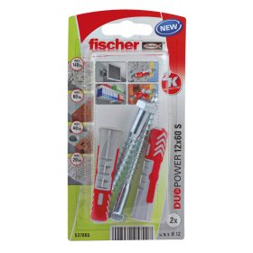 Dvikomponenčiai kaiščiai FISCHER Duopower, su varžtu 12 x 60 mm, 2 vnt.
