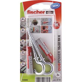 Dvikomponenčiai kaiščiai FISCHER Duopower, su C formos kabliu 10 x 50 mm, 2 vnt.