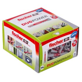 Dvikomponenčiai kaiščiai FISCHER Duopower, 6 x 50 mm, 100 vnt.