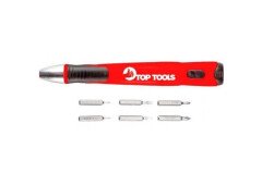 Antgaliukų rinkinys su laikikliu TOP TOOLS 39D197, 7 vnt