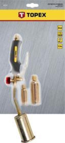 Degiklis prilydomai dangai TOPEX 44E115, 1,5 m žarna, rankenėlė, 3 antgaliai