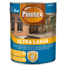 Medienos impregnantas PINOTEX Ultra Lasur, 1 l, tiko medis, blizgus