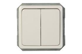 Jungiklis VILMA SP 300, 2 klavišų, įleidžiamas, baltos spalvos, P510-020-02,