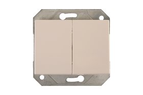 Jungiklis VILMA XP500, 2 klavišų, įleidžiamas, P510-020-02, baltos spalvos