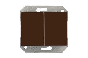 Jungiklis VILMA XP500, P510-020-02, 2 klavišų, įleidžiamas, rudos spalvos