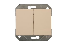 Jungiklis VILMA XP500, 2 klavišų, įleidžiamas, P510-020-02, smėlio spalvos