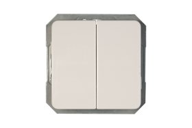 Jungiklis VILMA LX 200, 2 klavišų, įleidžiamas, baltos spalvos, P510-020-02